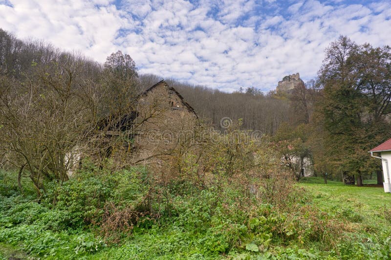 Meadow under ruins of Cabrad castle